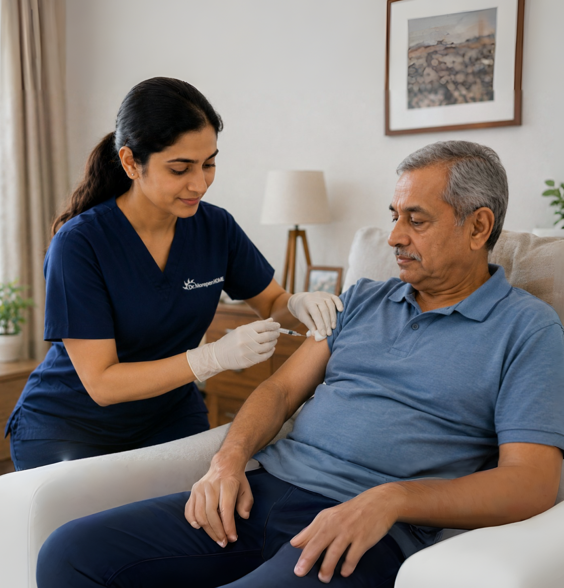 Vaccination care administered at home